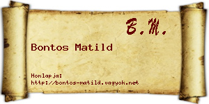 Bontos Matild névjegykártya